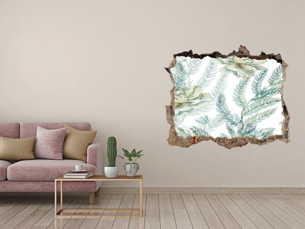 Adesivo buco nel muro Un'oasi verde in cemento