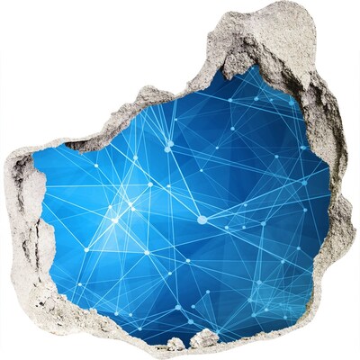 Finto buco nel muro 3D Spazio digitale dietro il muro