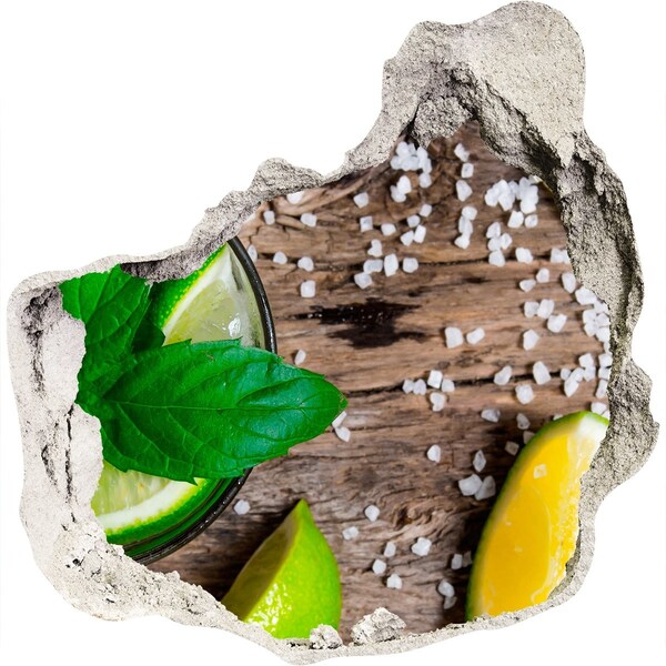 Finto buco nel muro 3D Un cocktail rinfrescante al lime