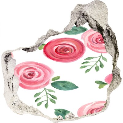 Finto buco nel muro 3D Fiore nel buco nel muro