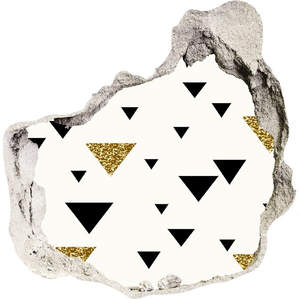 Trompe l'oeil buco nel muro Design moderno con triangoli