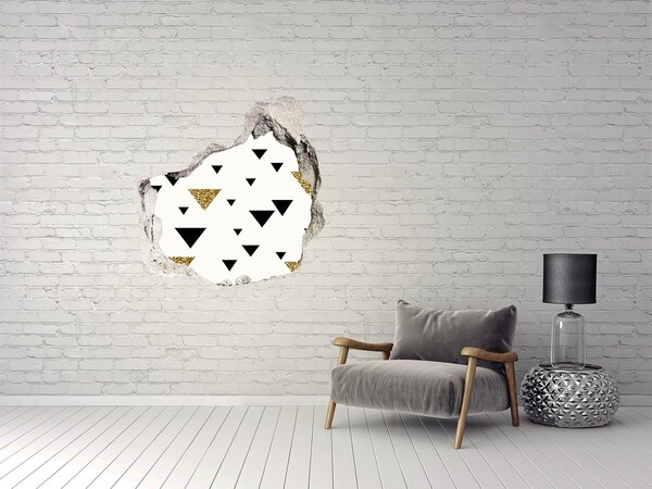 Trompe l'oeil buco nel muro Design moderno con triangoli
