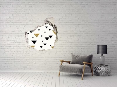 Trompe l'oeil buco nel muro Design moderno con triangoli