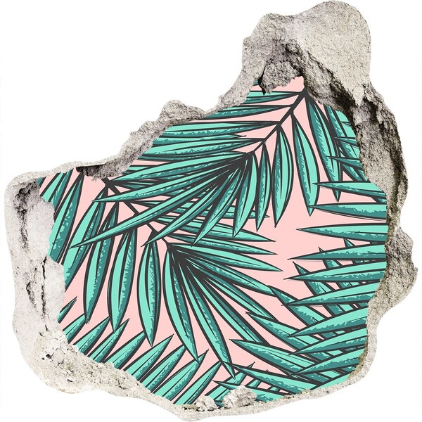 Adesivo effetto buco nel muro Vegetazione tropicale in un buco nel muro