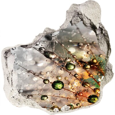 Adesivo effetto buco nel muro Struttura cristallina alla luce