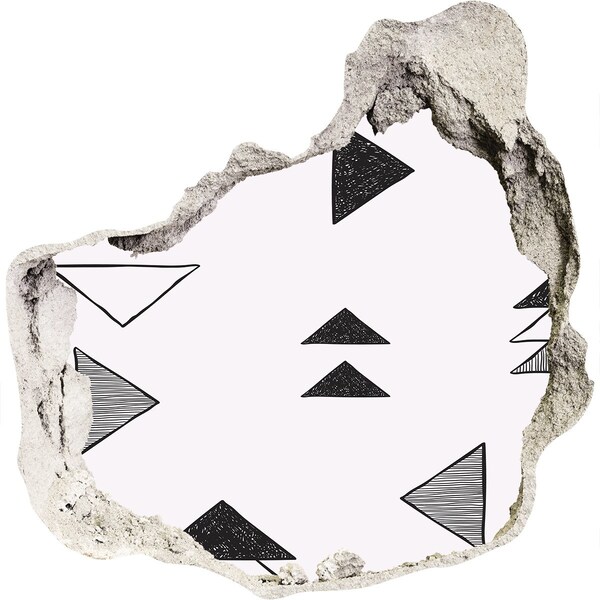 Trompe l'oeil buco nel muro Motivi geometrici sulla parete