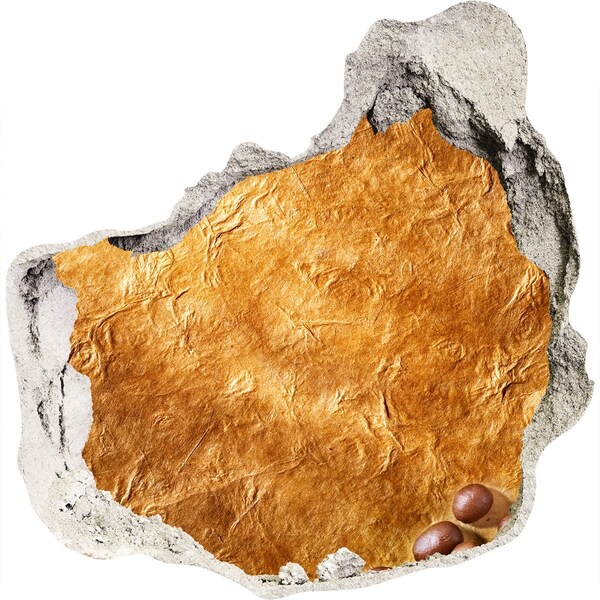 Adesivo effetto buco nel muro Golden Hole in the Wall