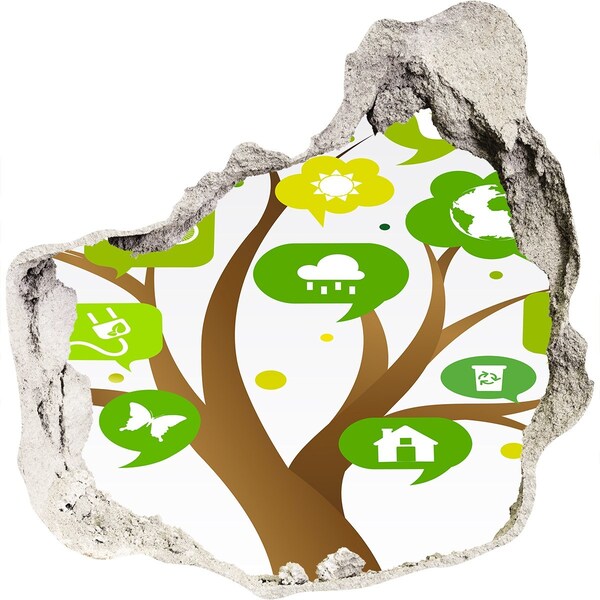 Finto buco nel muro 3D Il mondo verde della natura