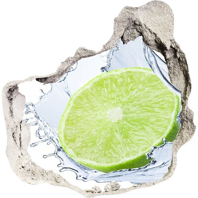 Trompe l'oeil buco nel muro Lime succoso in acqua