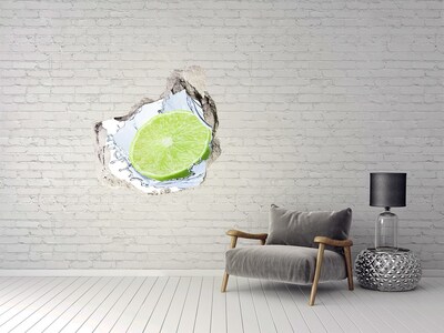 Trompe l'oeil buco nel muro Lime succoso in acqua