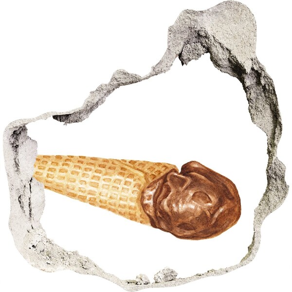 Finto buco nel muro 3D Ghiaccio nel buco nel muro