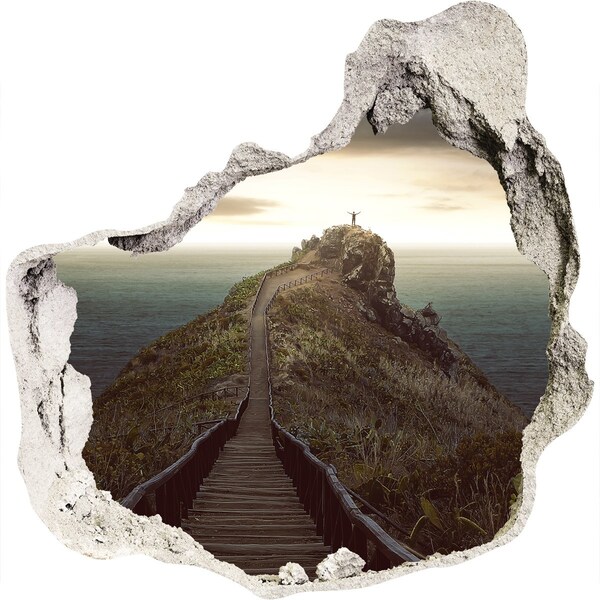 Adesivo effetto buco nel muro Il sentiero per il Paradiso