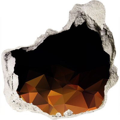 Trompe l'oeil buco nel muro L'interno del vulcano