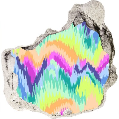 Adesivo effetto buco nel muro Un'onda colorata sul muro