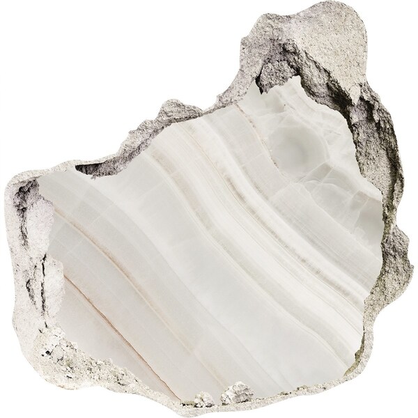 Trompe l'oeil buco nel muro Fessura nella pietra con alabastro