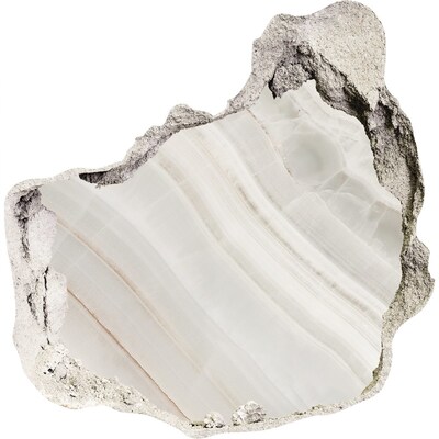 Trompe l'oeil buco nel muro Fessura nella pietra con alabastro