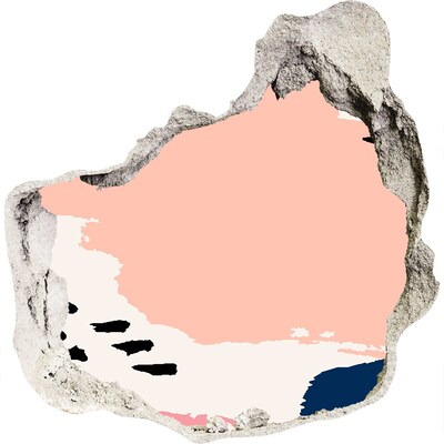 Finto buco nel muro 3D Un muro in rovina che si affaccia sulla spiaggia