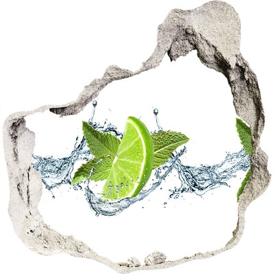 Adesivo effetto buco nel muro Un cocktail rinfrescante al lime