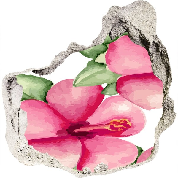 Trompe l'oeil buco nel muro Un paradiso di fiori dietro il muro