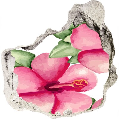 Trompe l'oeil buco nel muro Un paradiso di fiori dietro il muro