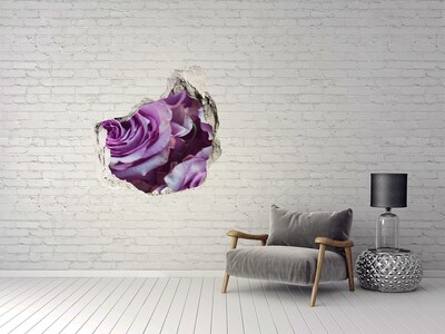 Finto buco nel muro 3D Rose in cemento