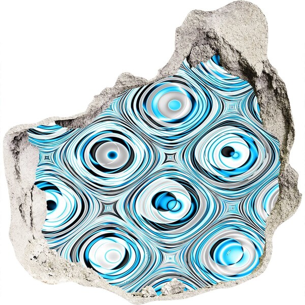 Trompe l'oeil buco nel muro Vortici d'acqua nel cemento