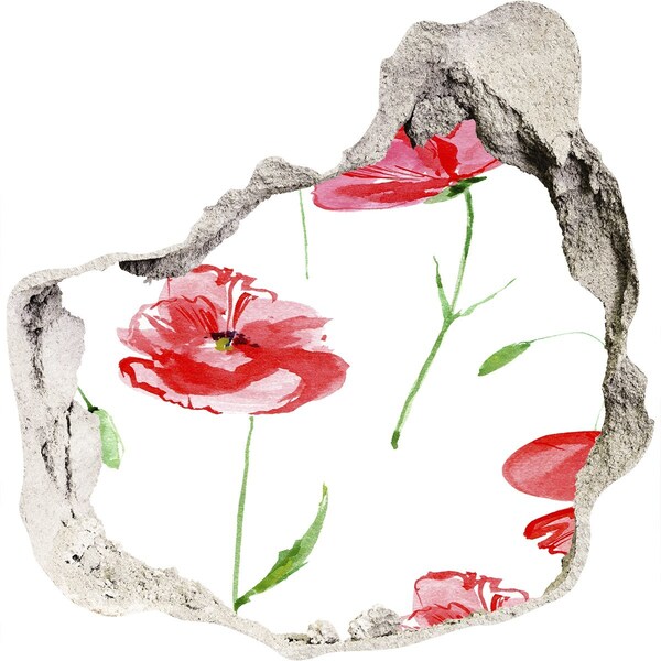 Finto buco nel muro 3D Fiore nel buco nel muro