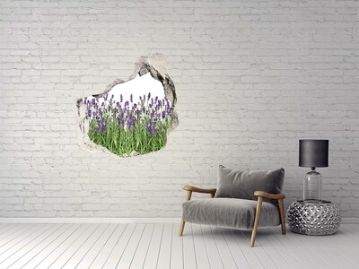 Finto buco nel muro 3D Oasi floreale di lavanda
