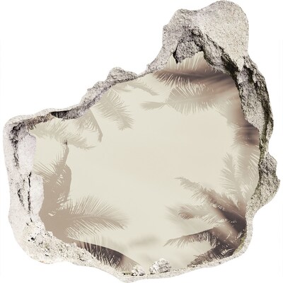 Trompe l'oeil buco nel muro Oasi tropicale dietro le mura