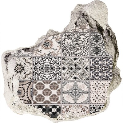 Adesivo effetto buco nel muro Piastrelle in stile vintage