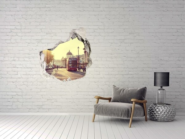 Finto buco nel muro 3D Una strada londinese al mattino