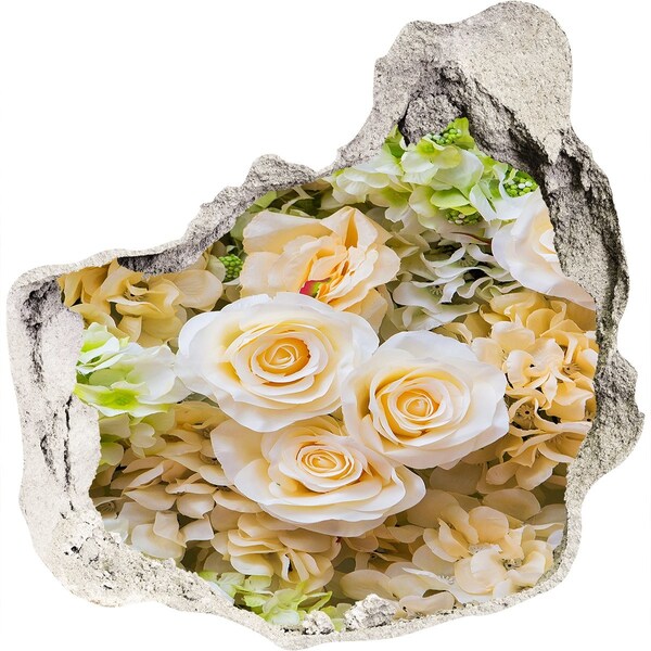 Finto buco nel muro 3D Un paradiso di fiori dietro il muro