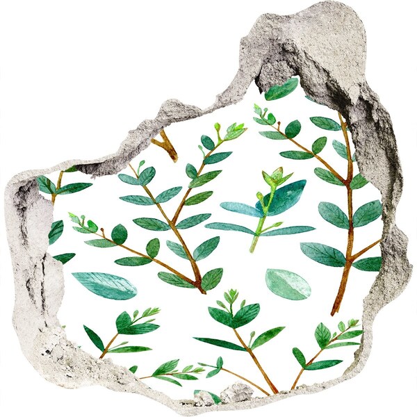 Trompe l'oeil buco nel muro Giardino verde in cemento