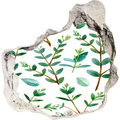 Trompe l'oeil buco nel muro Giardino verde in cemento