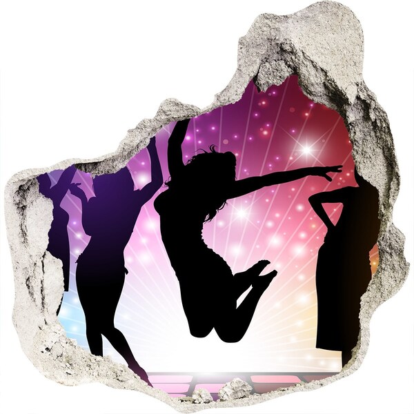 Adesivo effetto buco nel muro Ballando sotto i riflettori