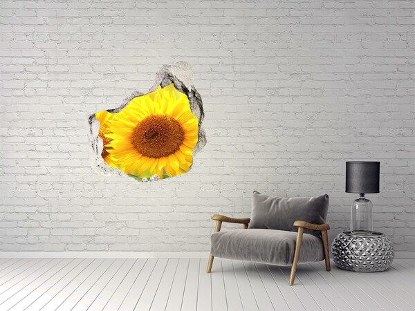 Trompe l'oeil buco nel muro Girasole in cemento
