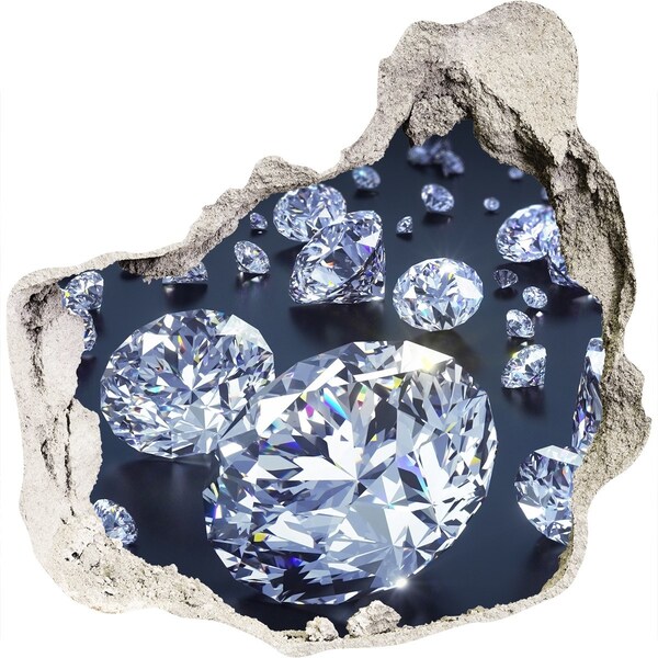Adesivo effetto buco nel muro Diamanti scintillanti nel muro