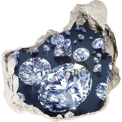 Adesivo effetto buco nel muro Diamanti scintillanti nel muro