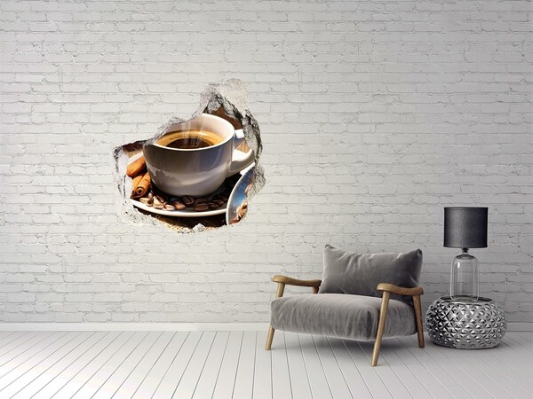Finto buco nel muro 3D Caffè con cannella