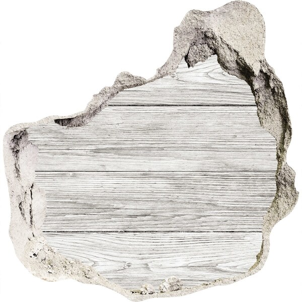 Adesivo effetto buco nel muro Pavimento in legno ricavato in un buco nel muro