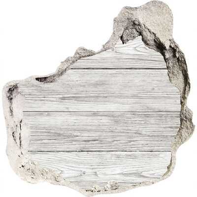 Adesivo effetto buco nel muro Pavimento in legno ricavato in un buco nel muro