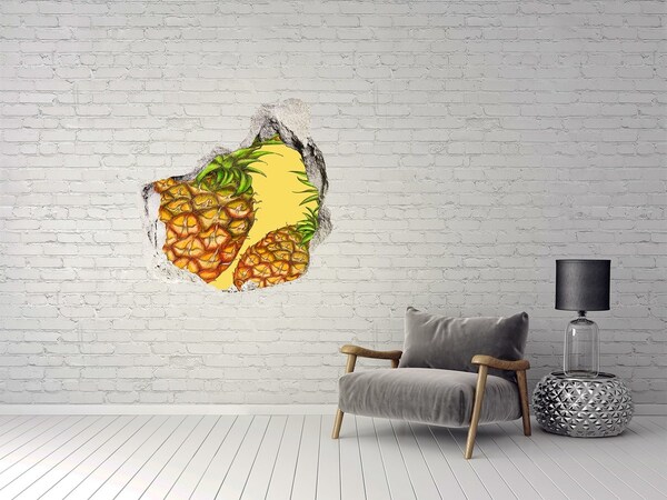 Adesivo effetto buco nel muro Perdita di colore dell'ananas