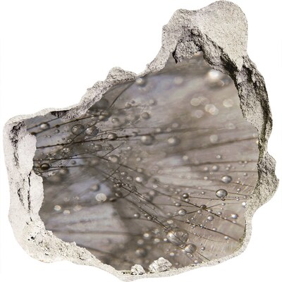 Adesivo effetto buco nel muro Gocce d'acqua sul vetro