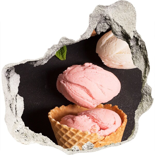 Finto buco nel muro 3D Festa del gelato nel buco nel muro