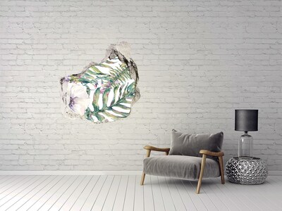 Finto buco nel muro 3D Giardino tropicale dietro il muro