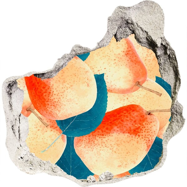 Adesivo effetto buco nel muro Un paradiso di frutta dietro le mura