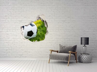 Trompe l'oeil buco nel muro Calcio sul campo