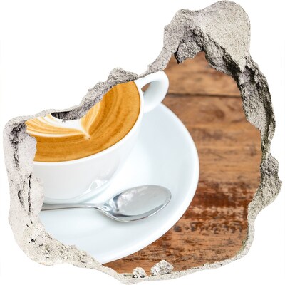 Adesivo effetto buco nel muro Caffè in un muro rotto