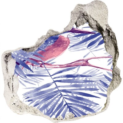 Adesivo effetto buco nel muro Paradiso tropicale dietro le mura