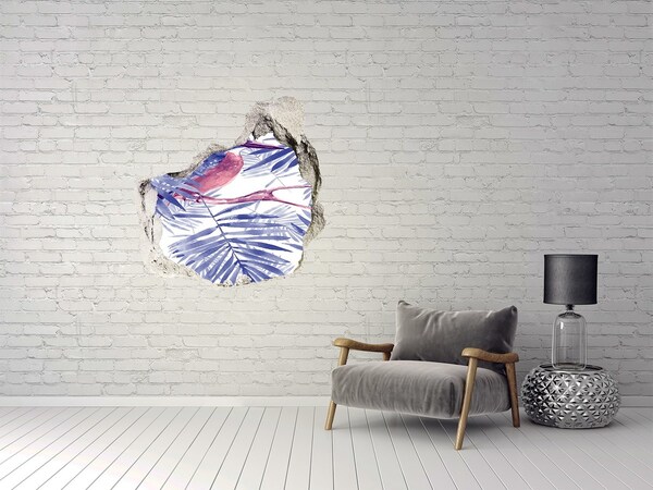 Adesivo effetto buco nel muro Paradiso tropicale dietro le mura